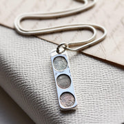 Fingerprint Ingot Necklace with Shaped Prints