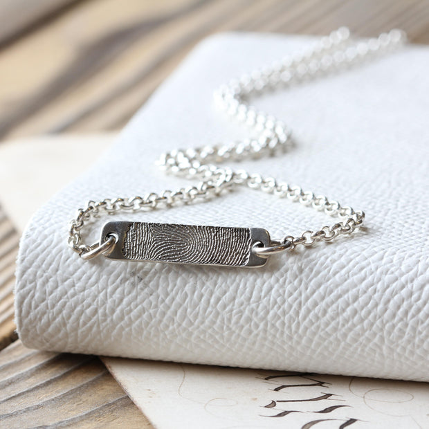 Fingerprint Bar Necklace