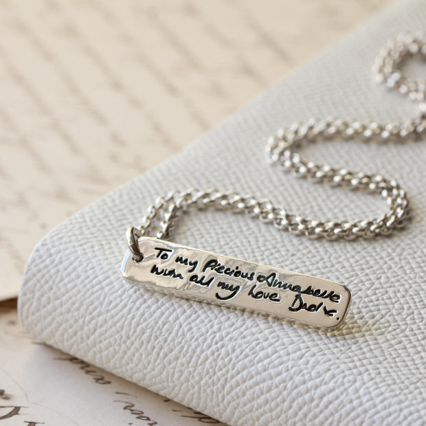 Own Handwriting Ingot Pendant (without chain)