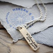 Own Handwriting Ingot Pendant (without chain)