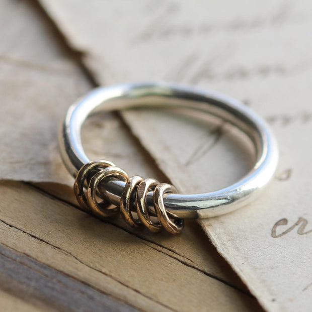 Gold and Silver Milestone Ring