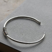 Silver Milestone Cuff Bangle