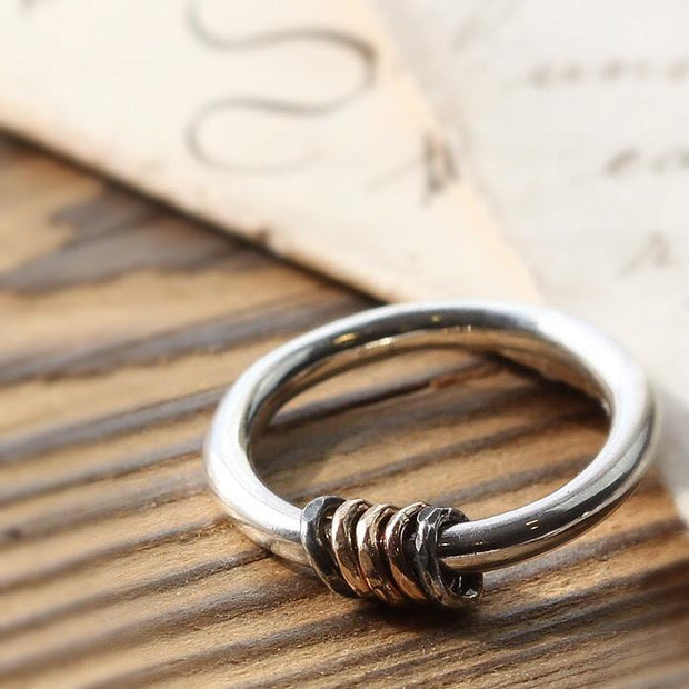 Gold and Silver Milestone Ring