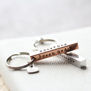 Personalised Copper Bar Keyring