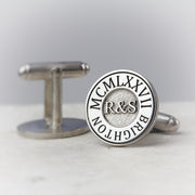 Personalised Silver Wedding Cufflinks