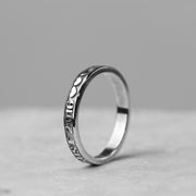 Slender Personalised Silver Promise Ring
