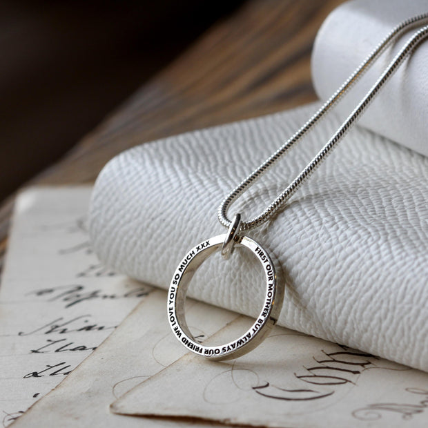 Personalised HALO Ring Necklace