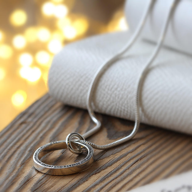 Personalised HALO Ring Necklace