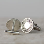 Personalised Silver Roman Numerals Cufflinks
