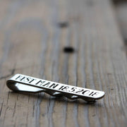 Personalised Silver Wedding Tie Clip