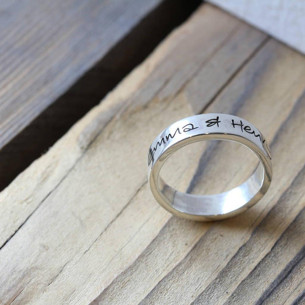 Own Handwriting Personalised Ring