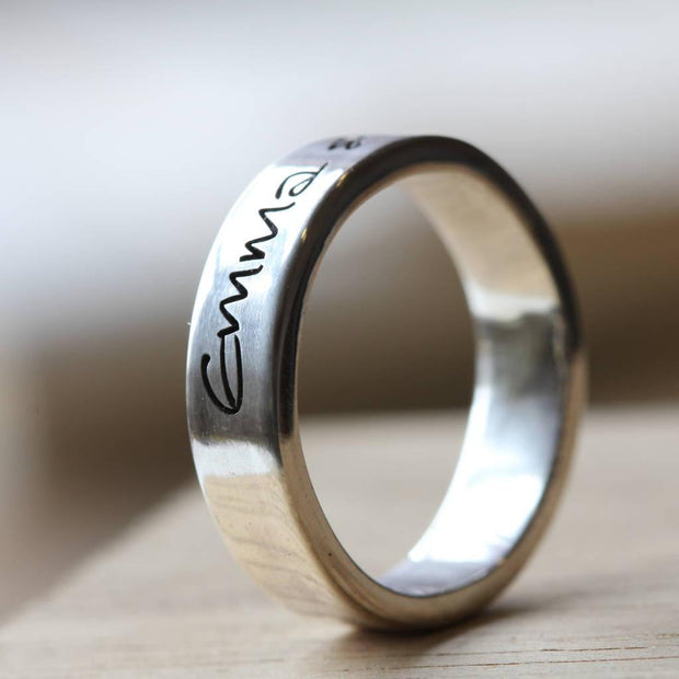 Own Handwriting Personalised Ring