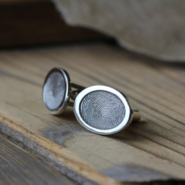 Oval Fingerprint Cufflinks