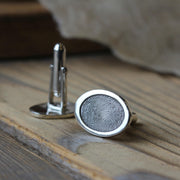 Oval Fingerprint Cufflinks