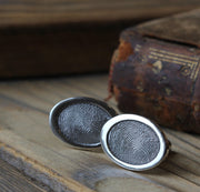 Oval Fingerprint Cufflinks