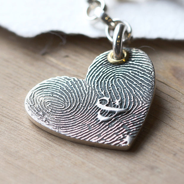 Heart Fingerprint Pendant - Solo