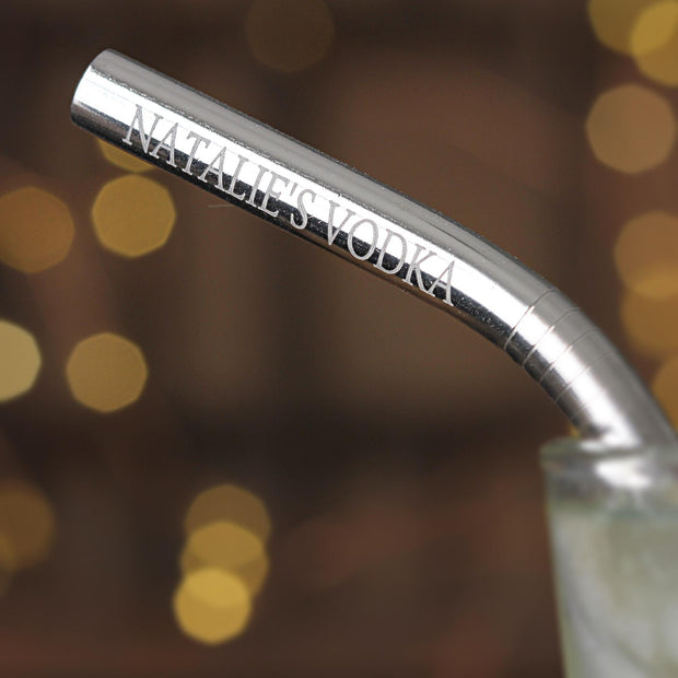 Personalised Straw Gift Set Eco Reusable Steel