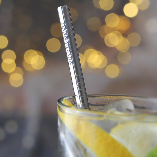 Personalised Straw Gift Set Eco Reusable Steel