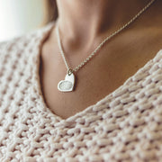 Fingerprint Heart Charm Necklace