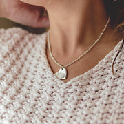 Fingerprint Heart Charm Necklace