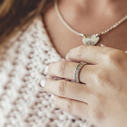 Slender Personalised Silver Promise Ring