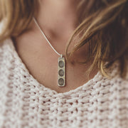 Fingerprint Ingot Necklace with Shaped Prints