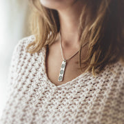 Fingerprint Ingot Necklace with Shaped Prints