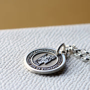 Personalised Silver Saint Christopher Pendant