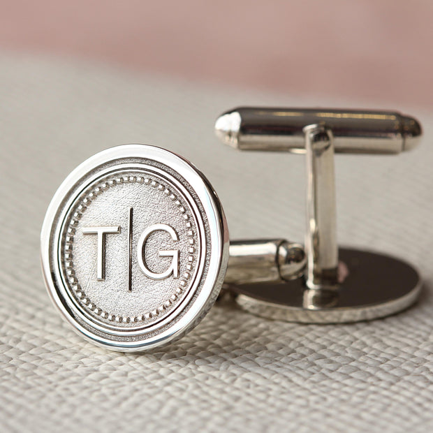 Personalised Monogram Silver Cufflinks