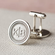 Personalised Monogram Silver Cufflinks