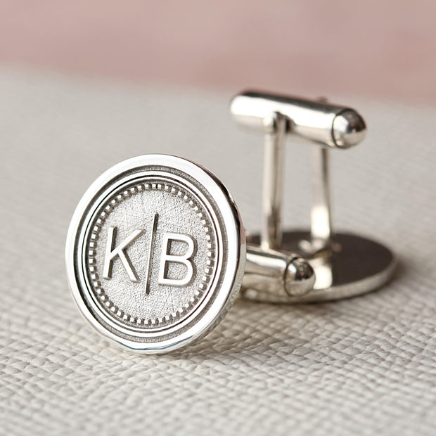 Personalised Monogram Silver Cufflinks