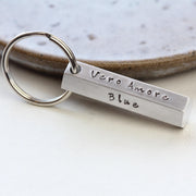 Personalised Hex Bar Keyring