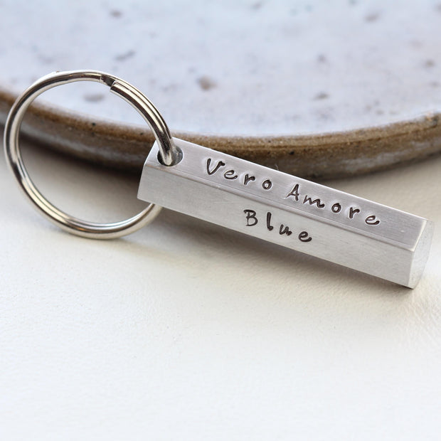 Personalised Hex Bar Keyring