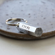 Personalised Hex Bar Keyring
