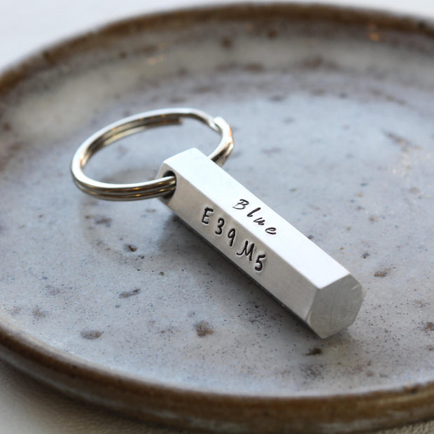 Personalised Hex Bar Keyring
