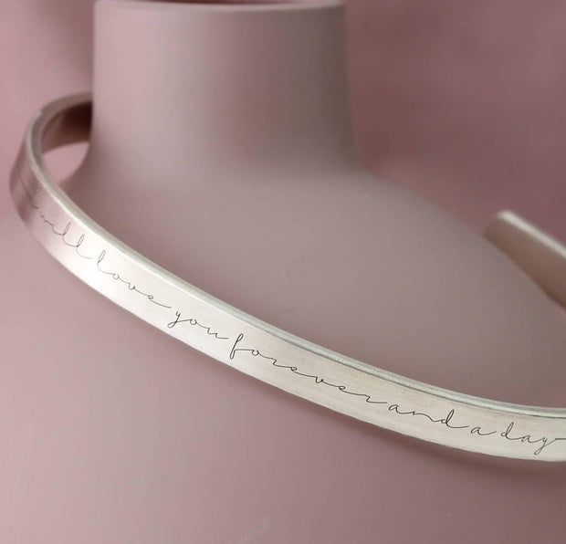 Personalised Silver Cuff Bracelet