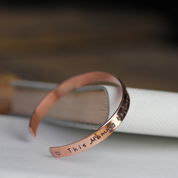 Personalised Copper Cuff Bracelet