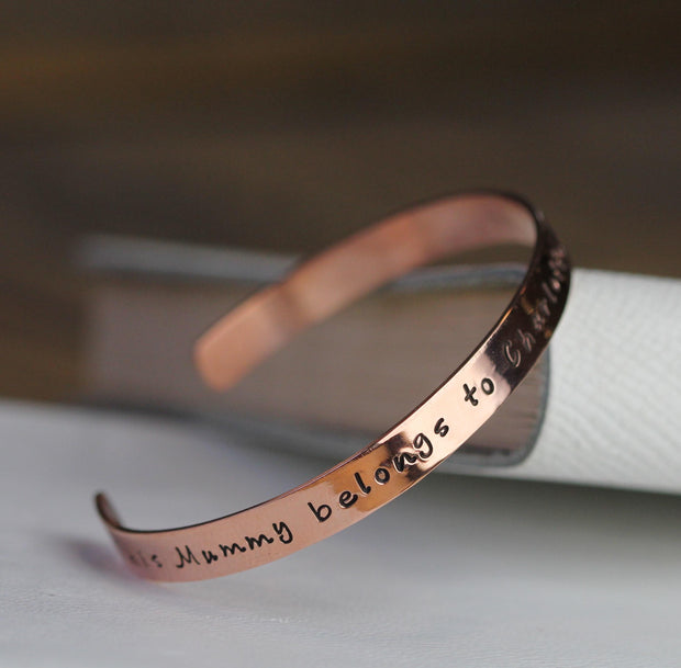 Personalised Copper Cuff Bracelet