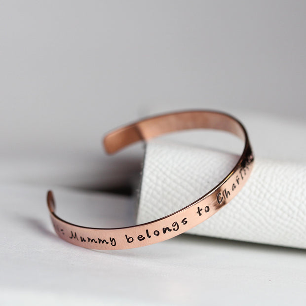 Personalised Copper Cuff Bracelet