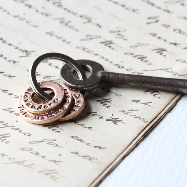You Belong To Me Copper Personalised Keyring