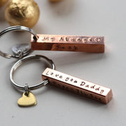 Personalised Square Bar Keyring