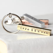 Personalised Square Bar Keyring