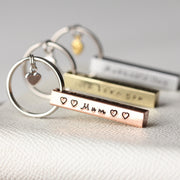 Personalised Square Bar Keyring