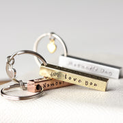 Personalised Brass Bar Keyring