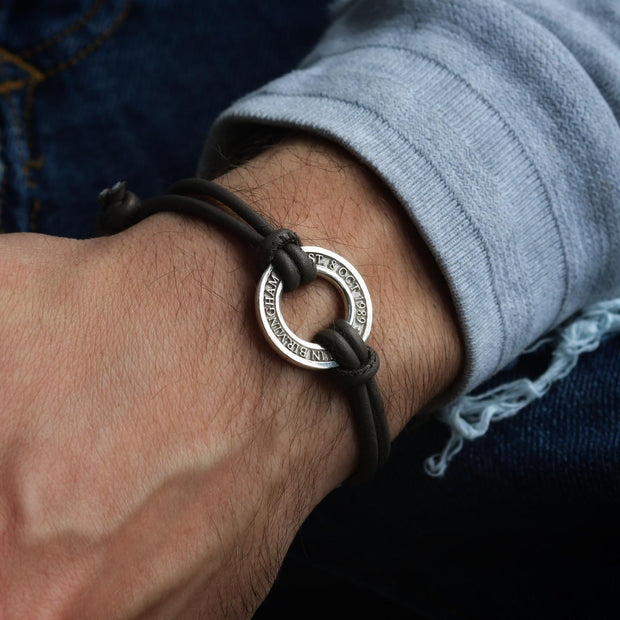 Personalised Silver Washer Bracelet