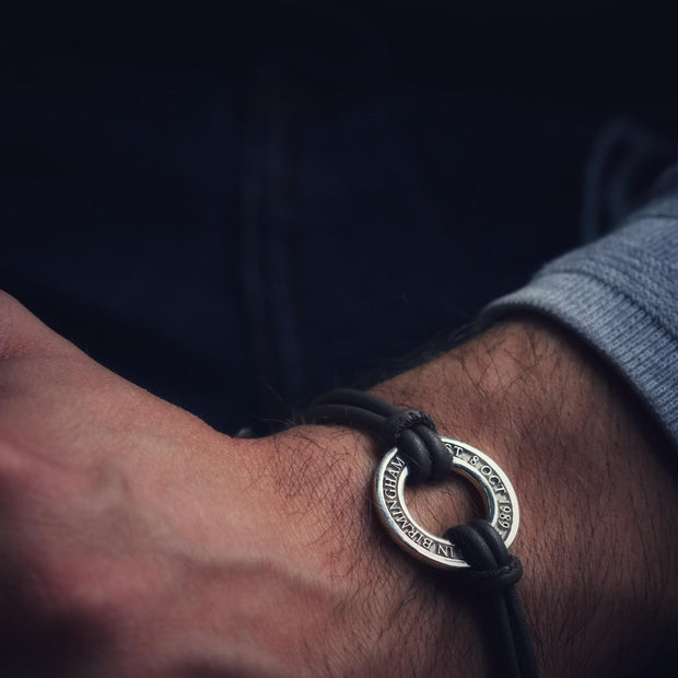 Personalised Silver Washer Bracelet