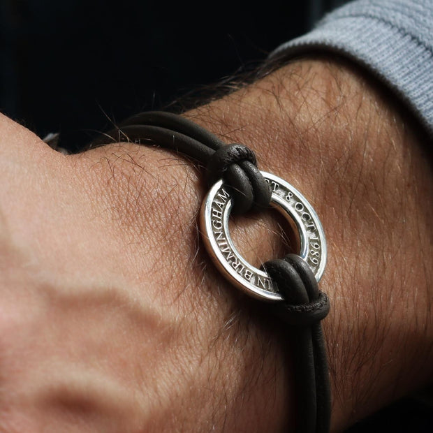 Personalised Silver Washer Bracelet