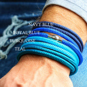 Cranberry Paracord and Silver Medical Alert Bracelet