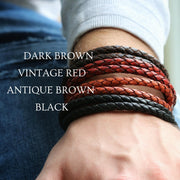 Coral Soft Leather and Silver Women's Medical Alert Bracelet