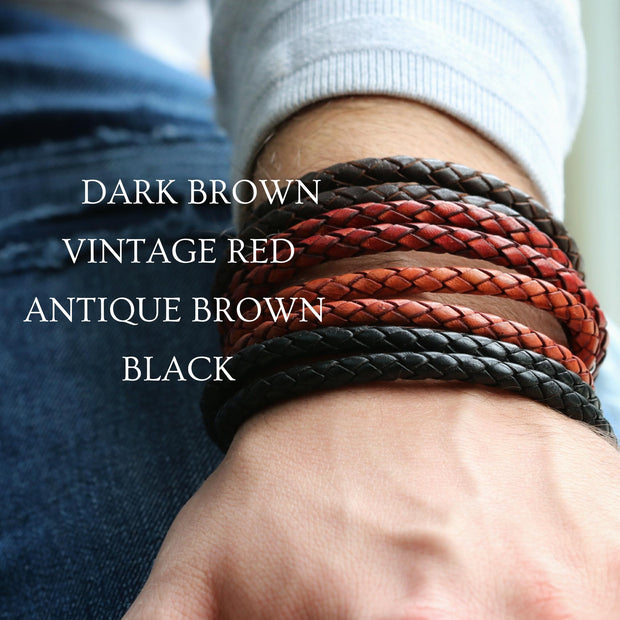 Coral Soft Leather and Silver Women's Medical Alert Bracelet